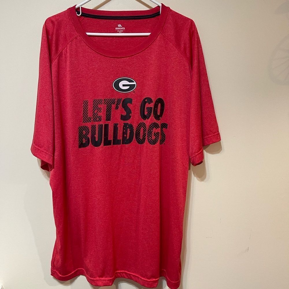 Knights Apparel Georgia Bulldogs Mens Short Sleeve Top 2XL Red NWOT